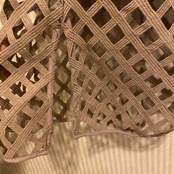 Missguided Strappy Lattice Midi Dress Mauve - Picture 3 of 4